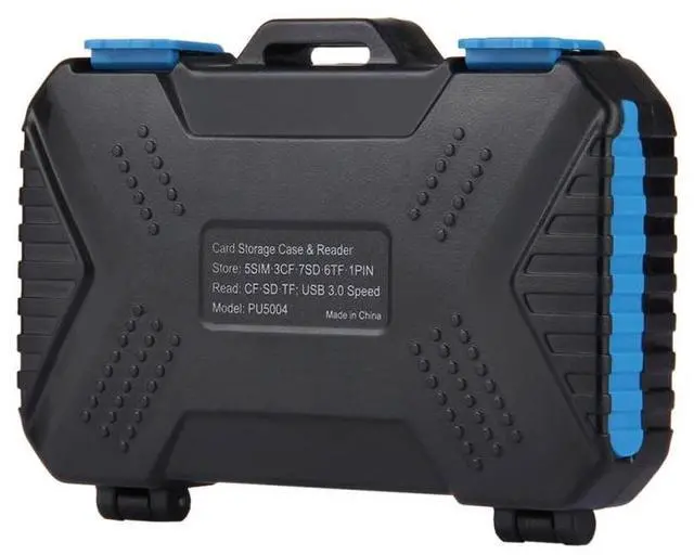Alt view image 3 of 7 - PULUZ Card Reader + 22 in 1 Memory Card Case for 1Standard SIM + 2Micro-SIM + 2Nano-SIM + 3CF + 7SD + 6TF + 1CARD PIN (Style 1)