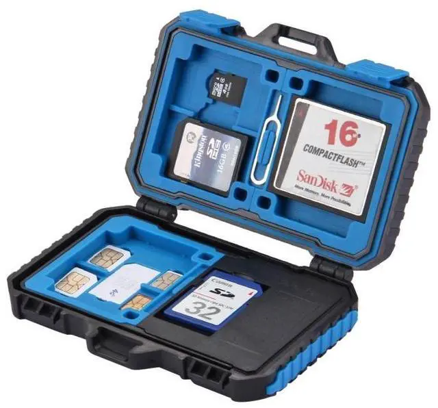 Alt view image 4 of 7 - PULUZ Card Reader + 22 in 1 Memory Card Case for 1Standard SIM + 2Micro-SIM + 2Nano-SIM + 3CF + 7SD + 6TF + 1CARD PIN (Style 1)