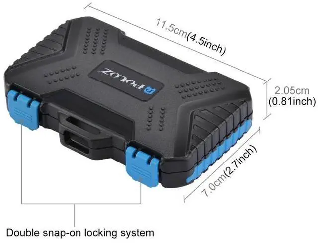 Alt view image 7 of 7 - PULUZ Card Reader + 22 in 1 Memory Card Case for 1Standard SIM + 2Micro-SIM + 2Nano-SIM + 3CF + 7SD + 6TF + 1CARD PIN (Style 1)