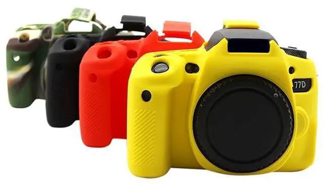 Alt view image 2 of 7 - PULUZ Soft Silicone Protective Case for Canon EOS 77D(Black)