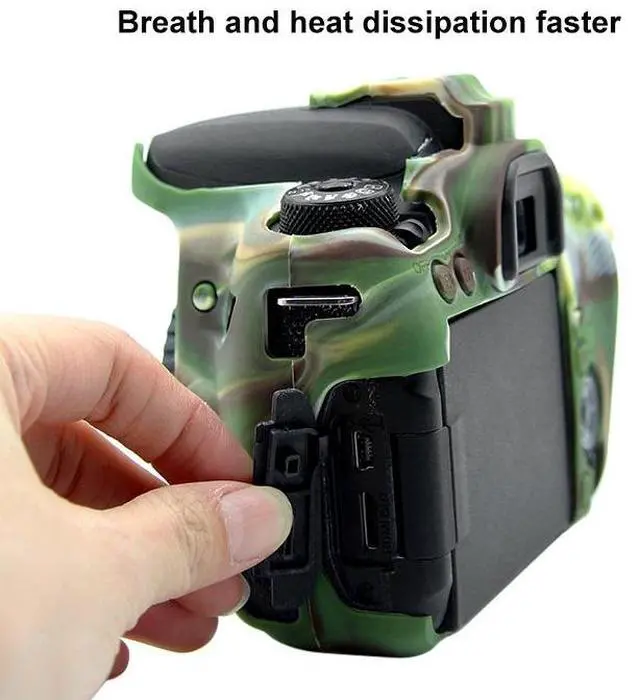Alt view image 6 of 7 - PULUZ Soft Silicone Protective Case for Canon EOS 77D(Black)