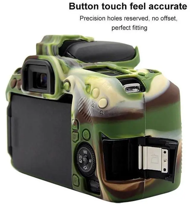 Alt view image 7 of 7 - PULUZ Soft Silicone Protective Case for Canon EOS 77D(Black)