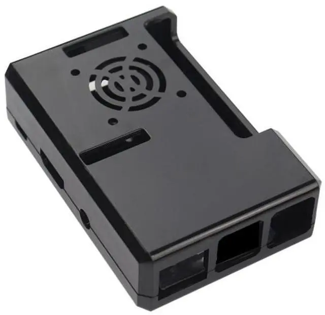 Alt view image 2 of 5 - ABS Protective Shell Case with Cooling Fan Hole for Raspberry pi 3 (Black)
