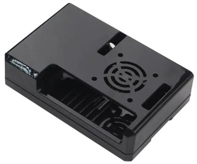 Alt view image 3 of 5 - ABS Protective Shell Case with Cooling Fan Hole for Raspberry pi 3 (Black)
