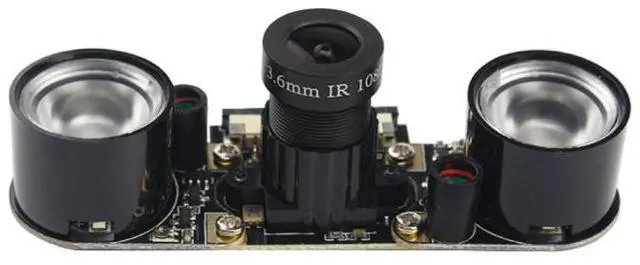 Alt view image 3 of 4 - 5MP OV5647 Adjustable Focal Infrared Night Vision Camera with 2 PCS IR Sensor Lights for Raspberry Pi 3