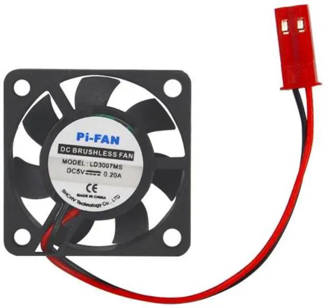 Alt view image 2 of 3 - DC 5V 0.2A Mini Computer Case Cooler Cooling Fan with Screws Parts for Raspberry Pi 3B / 2B / B+, Size: 30x30x8mm(Black)