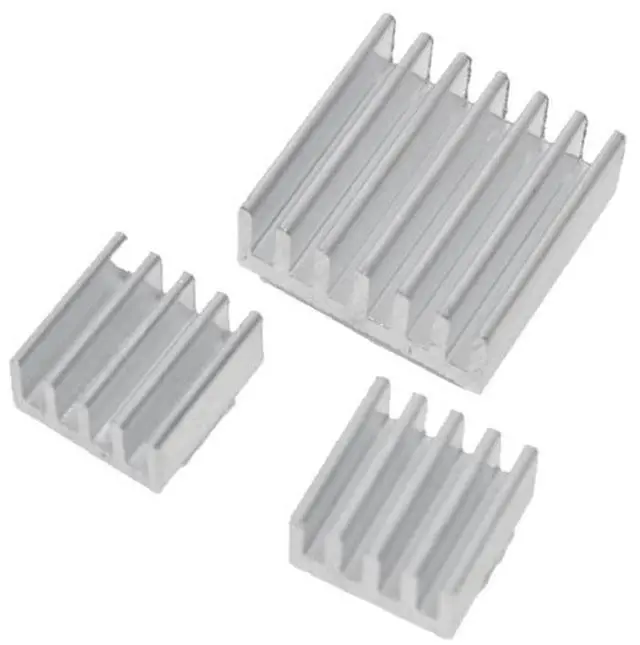 Main image of 3 in 1 Cooling Heatsink Aluminium Heat Sink Pad Shims for Raspberry Pi 3 / 2