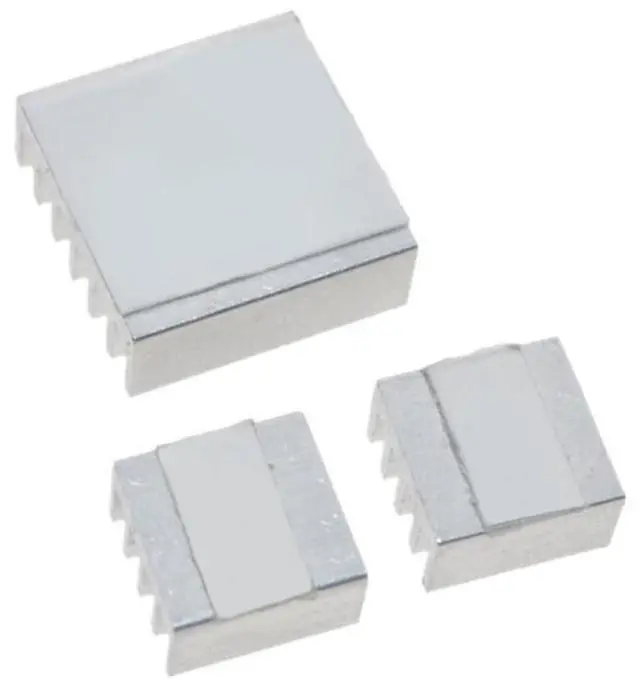 Alt view image 3 of 4 - 3 in 1 Cooling Heatsink Aluminium Heat Sink Pad Shims for Raspberry Pi 3 / 2