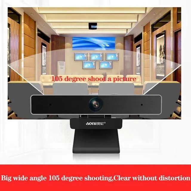 Alt view image 6 of 7 - aoni C90 1080P HD Business Smart Computer Camera with Microphone