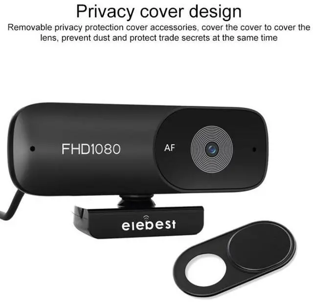Alt view image 2 of 7 - C90 1080P Auto Focus HD Computer Camera Webcam(Black)