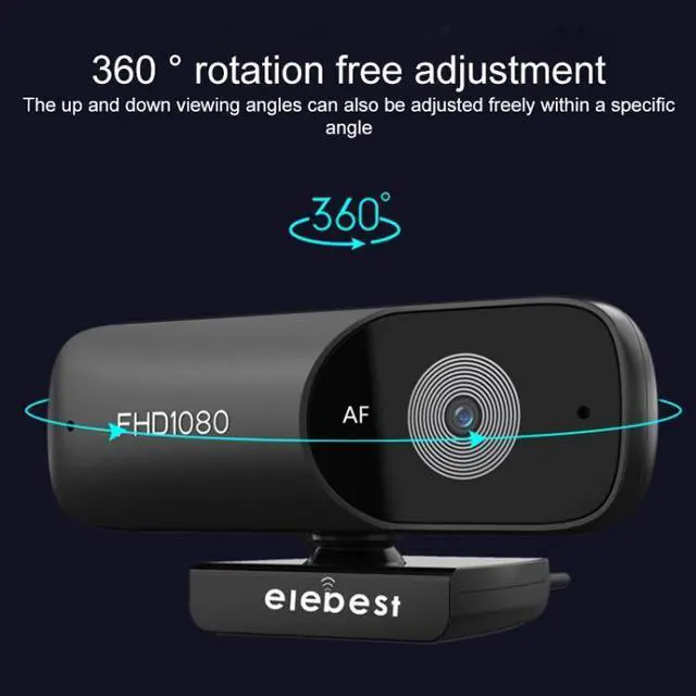 Alt view image 7 of 7 - C90 1080P Auto Focus HD Computer Camera Webcam(Black)