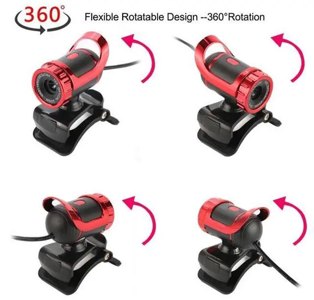 Alt view image 5 of 6 - HXSJ A859 480P Computer Network Course Camera Video USB Camera Built-in Sound-absorbing Microphone(No Camera Function Red) Red