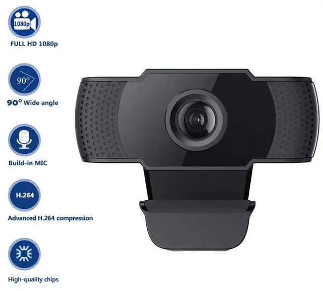 Alt view image 2 of 7 - HD 1080P Megapixels USB Webcam Camera CMOS Sensor with MIC for Computer PC Laptops