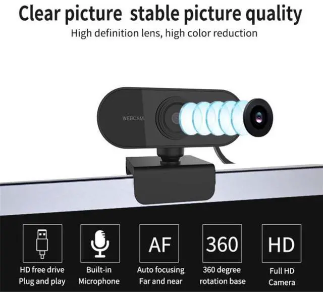 Alt view image 5 of 7 - HD-U01 1080P USB Camera WebCam with Microphone