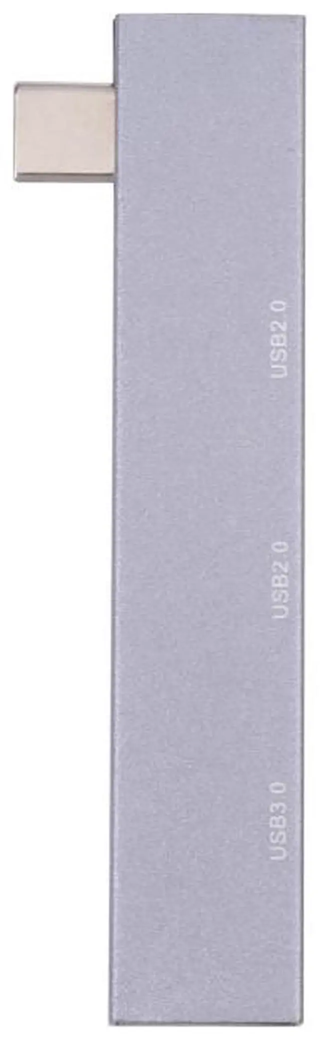Alt view image 2 of 7 - 839 USB-C/Type-C Male to Dual USB 2.0+USB 3.0 Female Adapter (Silver)