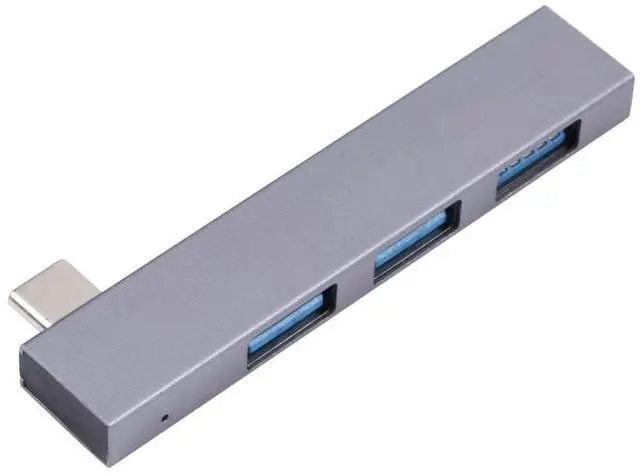 Alt view image 4 of 7 - 839 USB-C/Type-C Male to Dual USB 2.0+USB 3.0 Female Adapter (Silver)
