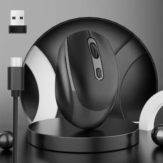 Main image of M107 4-buttons 1600 DPI 2.4GHz Wireless Rechargeable Mouse (Black)