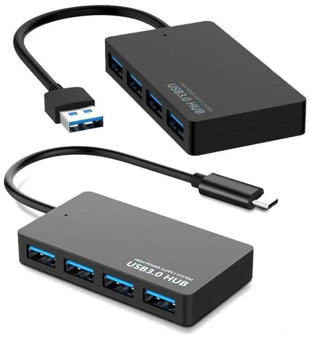 Alt view image 2 of 5 - KYTC47 4 Ports USB Adapter Cable High Speed ??USB Docking Station Multi-Interface HUB Converter, Colour: Black USB 3.0 Black USB 3.0
