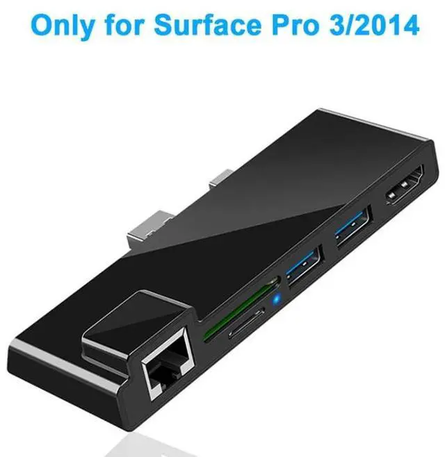 Alt view image 2 of 6 - ROCKETEK SK-SH3L RJ45 + 2 x USB 3.0 + HDMI + SD / TF Memory Card Reader HUB 4K HDMI Adapter(Black)