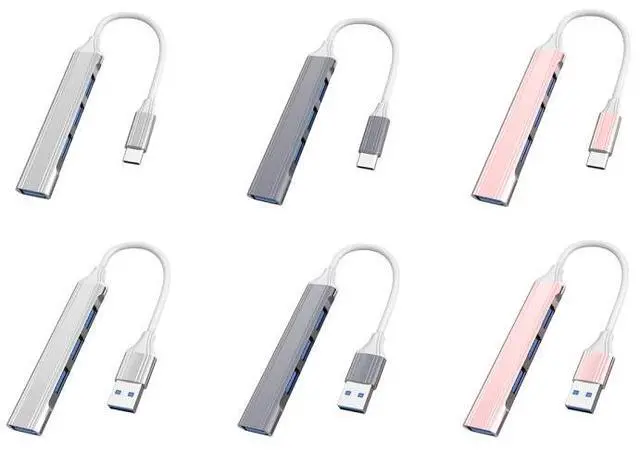 Alt view image 2 of 7 - 4 in 1 Mini Multifunctional Expanded Docking, Spec: Type-C/USB-C 3.0 (Silver) Type-C/USB-C 3.0 (Silver)