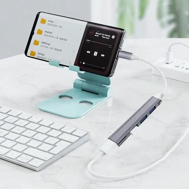 Alt view image 7 of 7 - 4 in 1 Mini Multifunctional Expanded Docking, Spec: Type-C/USB-C 3.0 (Silver) Type-C/USB-C 3.0 (Silver)