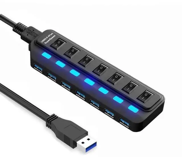 Main image of 7 Ports USB 3.0 HUB Independent Switching Splitter Splitter