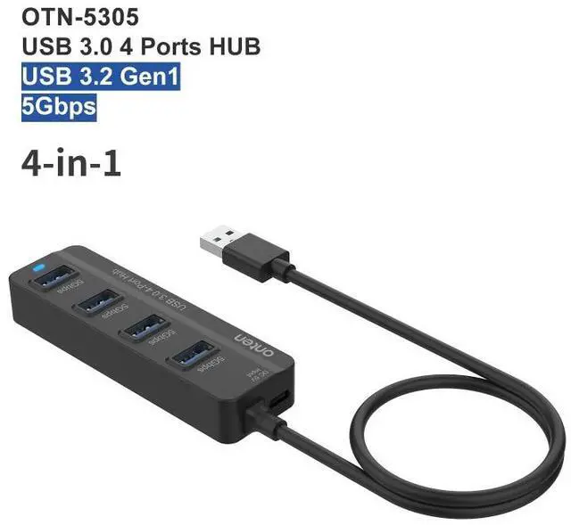 Alt view image 2 of 5 - Onten 5305 4 in 1 USB3.0 4-Ports HUB Docking Station 5305