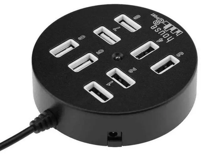 Alt view image 3 of 6 - High Speed 8 Ports USB 2.0 Portable Round Hub, Length: 60cmRound Circular 8 Ports USB 2.0 Hub Multi-port Splitter Expansion Adapter for Laptop Notebook PC, Support 1TB Mobile HDD(Black)