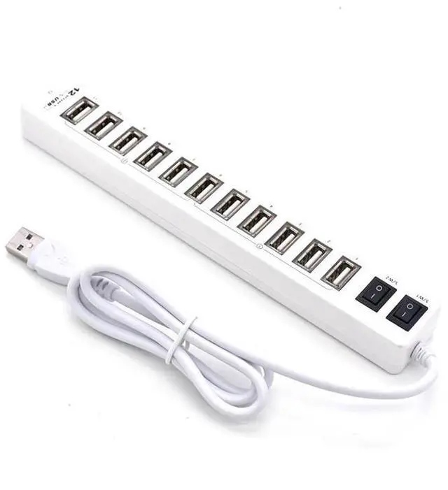 Alt view image 6 of 6 - 12-Port USB 2.0 HUBSuitable for Notebook / Netbook(White)