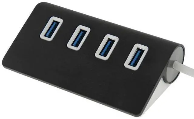 Alt view image 3 of 7 - High Speed 5Gbps 4 Ports USB 3.0 HUB Portable Aluminum USB Splitter, Support 2TB(Silver)