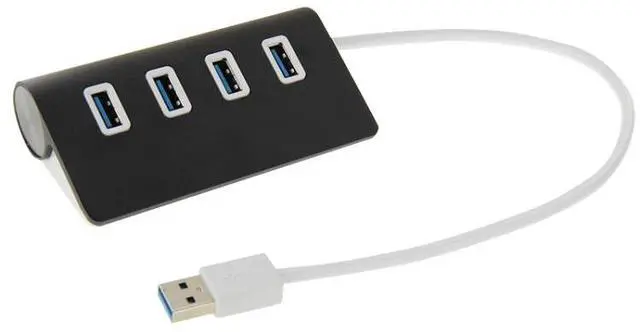 Alt view image 2 of 7 - High Speed 5Gbps 4 Ports USB 3.0 HUB Portable Aluminum USB Splitter, Support 2TB(Silver)