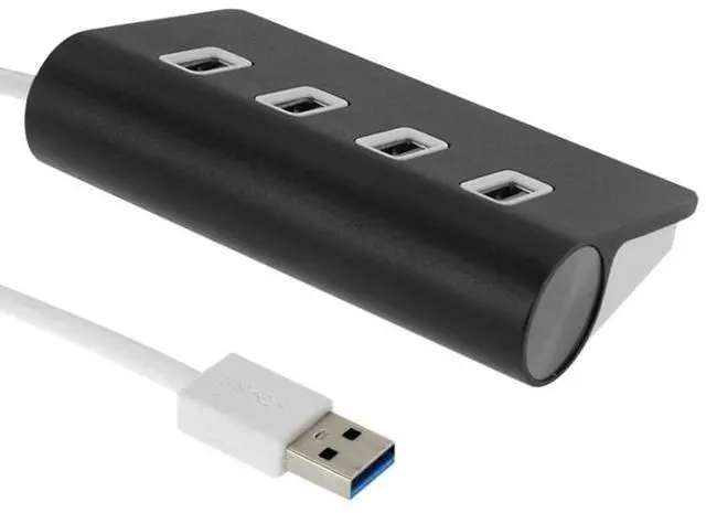Alt view image 5 of 7 - High Speed 5Gbps 4 Ports USB 3.0 HUB Portable Aluminum USB Splitter, Support 2TB(Silver)