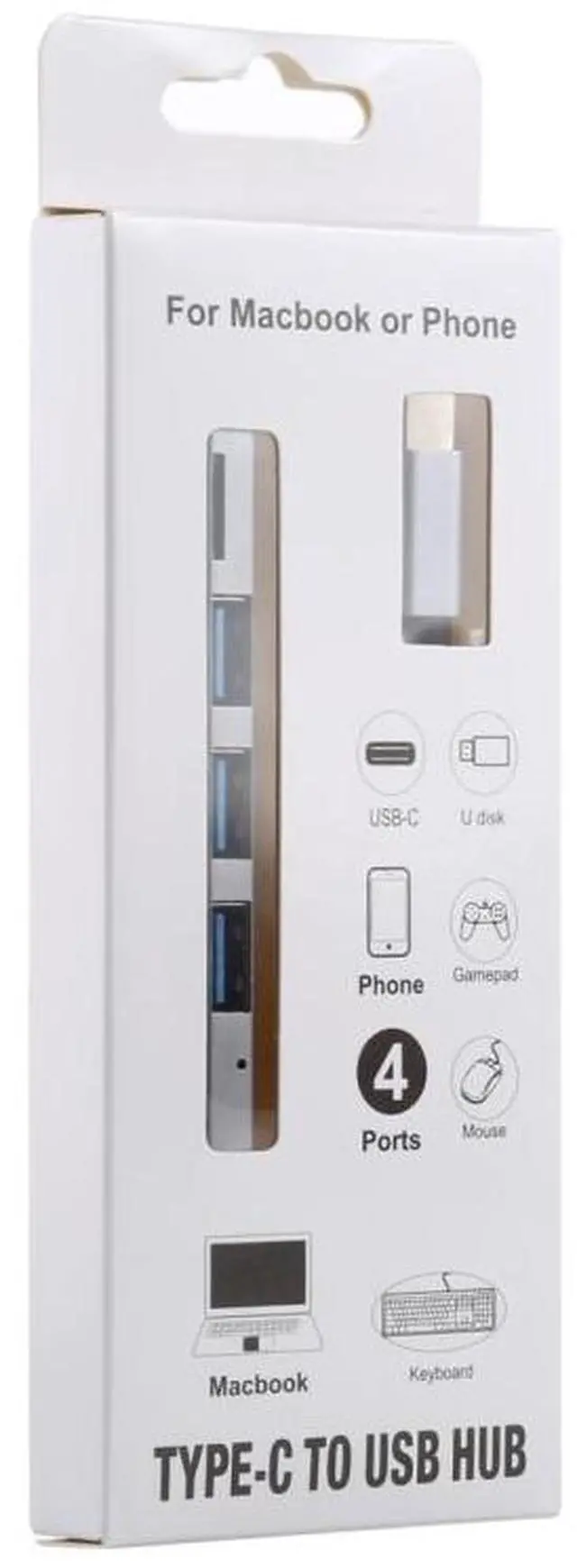 Alt view image 5 of 6 - T-818 TF + 3 x USB 3.0 to USB-C / Type-C HUB Adapter (Silver)