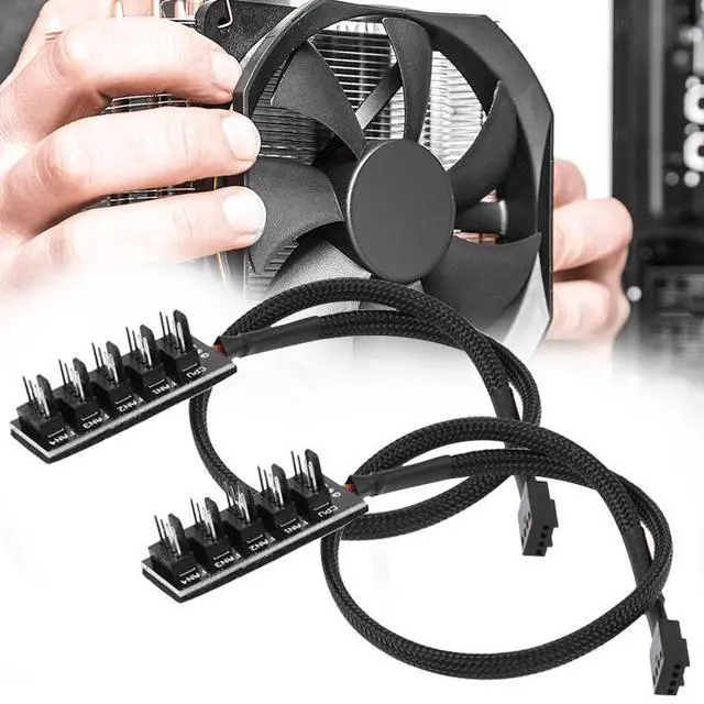 Main image of 2 PCS Computer Fan PWM Hub Computer Chassis Fan Hub(A Drag Five)