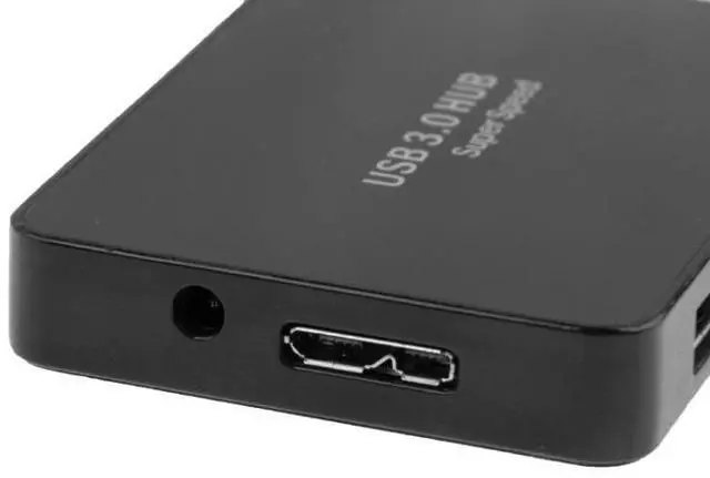 Alt view image 5 of 7 - CR-H302 Mirror Surface 4 Ports USB 3.0 Super Speed 5Gbps HUB + 60cm USB 3.0 Transmission Cable(Black)