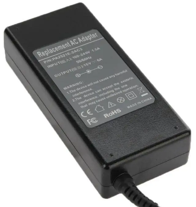 Alt view image 3 of 5 - 90W 15V 6A AC Adapter for Toshiba Laptop, Output Tips: 6.3mm x 3.0mm