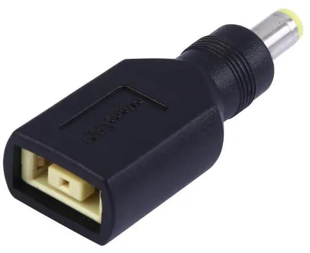 Alt view image 2 of 5 - 5.5 x 2.5mm Male to for Big Square USB Female Plug Power Adapter For Thinkpad / ThinkBook / Xiaoxin (Black)