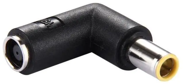 Main image of DC 7909 Male to DC 7909 Female Connector Power Adapter for ThinkPad IBM Laptop Notebook, 90 Degree Right Angle Elbow