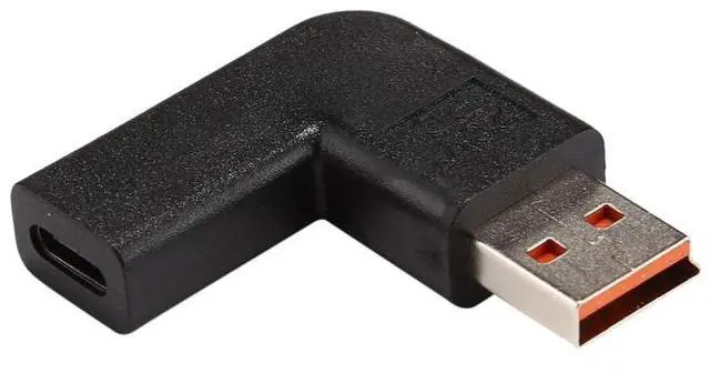 Alt view image 2 of 4 - USB-C / Type-C Female to Yoga 3 Male 90 Degrees Angled Power Adapter Connector for