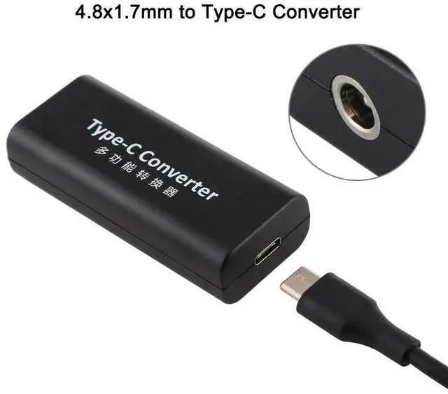 Alt view image 5 of 5 - DC 4.8 x 1.7mm Power Jack Female to USB-C / Type-C Female Power Connector Adapter with 15cm USB-C / Type C Cable