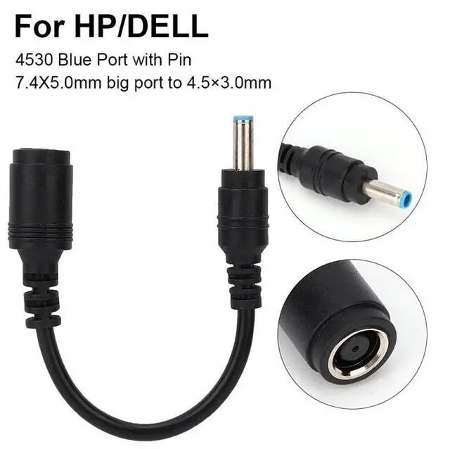 Alt view image 5 of 6 - 4.5 x 3.0mm Male to 7.4 x 5.0mm Female Interfaces Power Adapter Cable for Laptop Notebook, Length: 20cm
