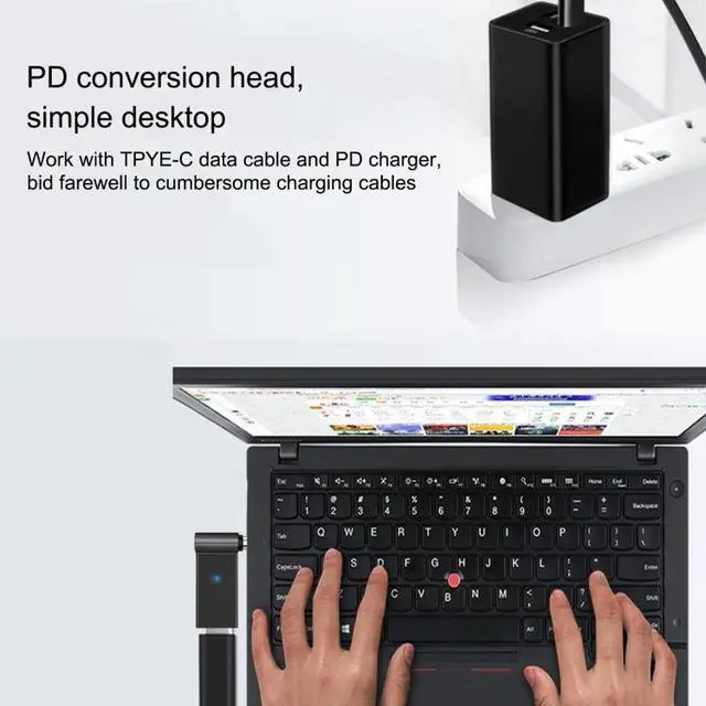 Alt view image 5 of 5 - 100W USB-C / Type-C Female to DC 3.5x1.35mm Male Computer Charging Adapter