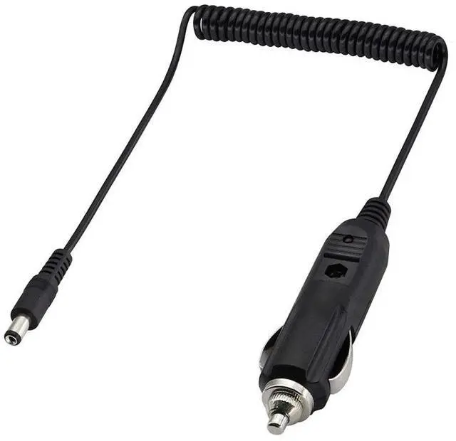 Alt view image 2 of 7 - 2A 5.5 x 2.1mm DC Power Supply Adapter Plug Coiled Cable Car Charger, Length: 40-140cm