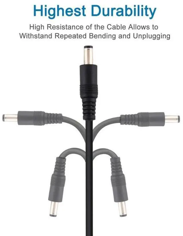 Alt view image 5 of 7 - 8A 5.5 x 2.1mm Female to Male DC Power Extension Cable, Length:3m 3m (Black)