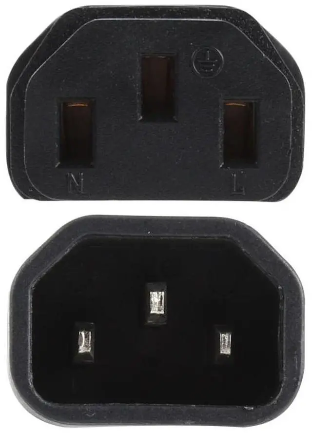 Alt view image 4 of 5 - C13 to C14 AC Power Plug Adapter Converter Socket