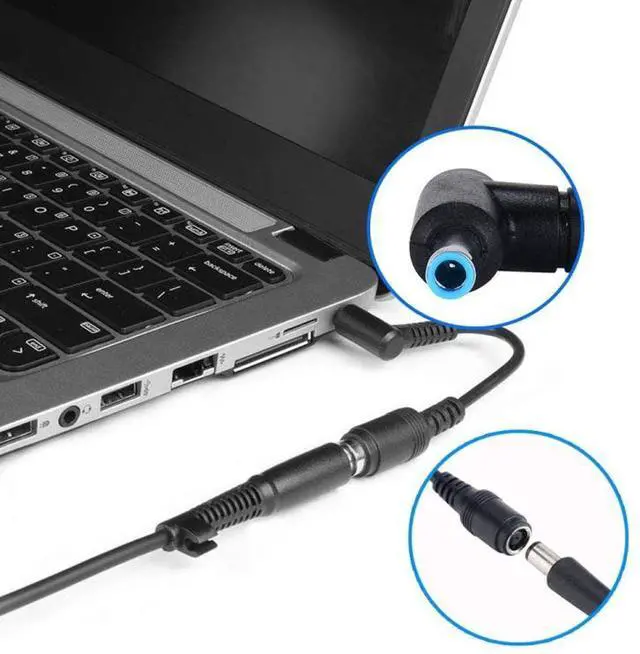 Alt view image 5 of 5 - 4.5 x 3.0mm Bent Male to 5.5 x 2.1mm Female Interfaces Power Adapter Cable for Laptop Notebook, Length: 10cm