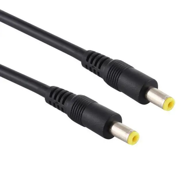 Alt view image 3 of 6 - DC Power Plug 5.5 x 2.5mm Male to Male Adapter Connector Cable, Cable Length:1.5m 1.5m (Black)