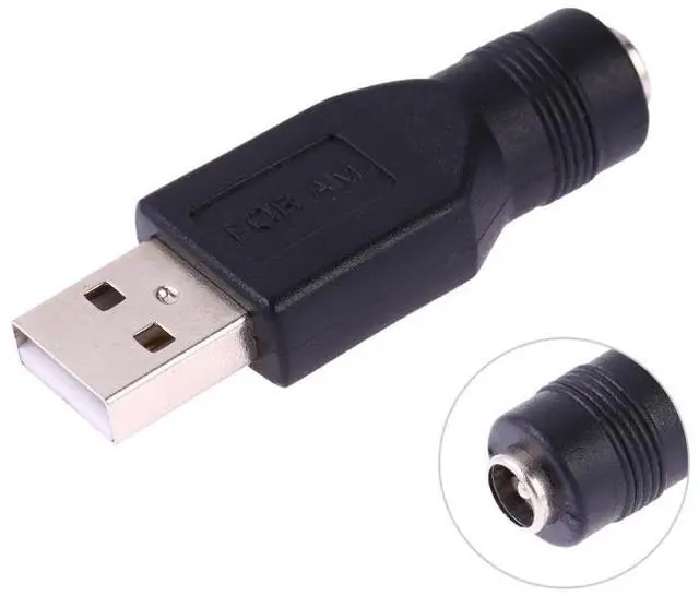 Main image of USB Male to 5.5 x 2.1mm Female Plug Adapter Connector
