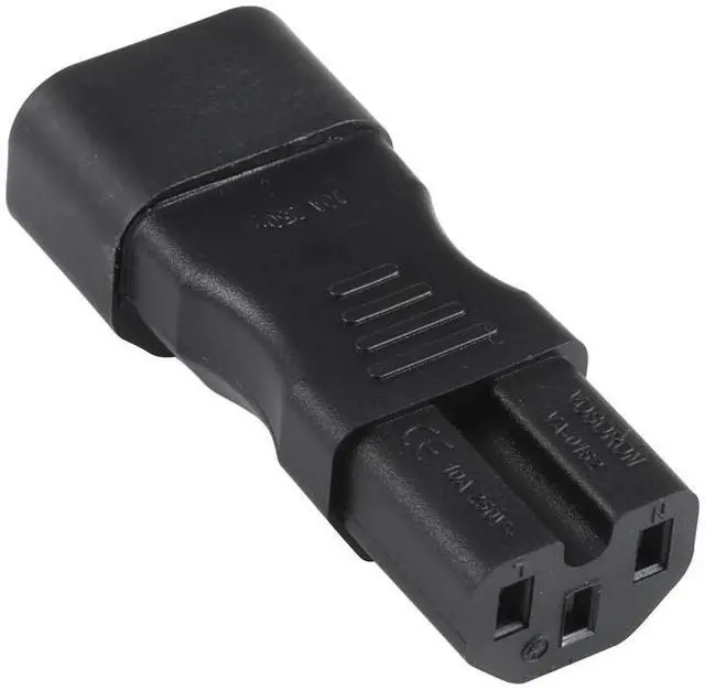 Alt view image 2 of 5 - C13 to C15 Groove AC Power Plug Adapter Converter Socket