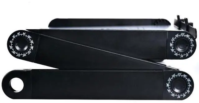 Alt view image 3 of 6 - Lengthen Portable 360 Degree Adjustable Foldable Aluminium Alloy Desk Stand for Laptop / Notebook, without CPU Fans & Mouse Pad(Black)